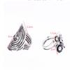 Vintage Exaggerated Geometric Flower Opening Adjustable Rings For Women Men Punk Finger Jewelry Party Gifts