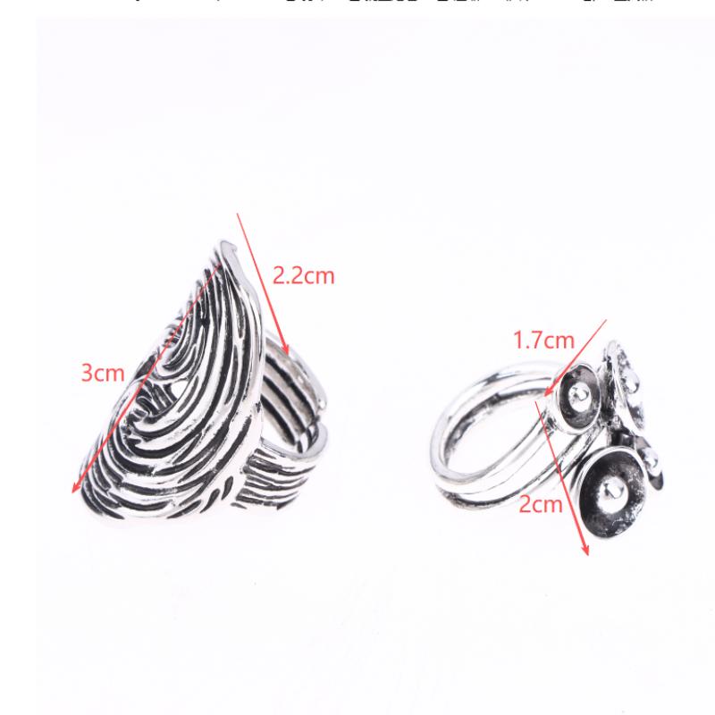 Vintage Exaggerated Geometric Flower Opening Adjustable Rings For Women Men Punk Finger Jewelry Party Gifts
