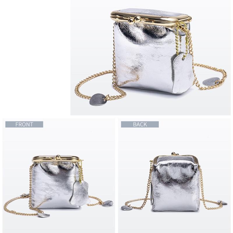 Compact Crossbody Bag Multi Functional Organizers Adjustable Chain Strap Classical Blue Waterproof Design