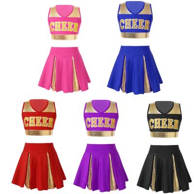 Cheer Uniform Girls Halloween Carnival Party Cosplay Outfit Cheerleading Costume Sizes 5-16