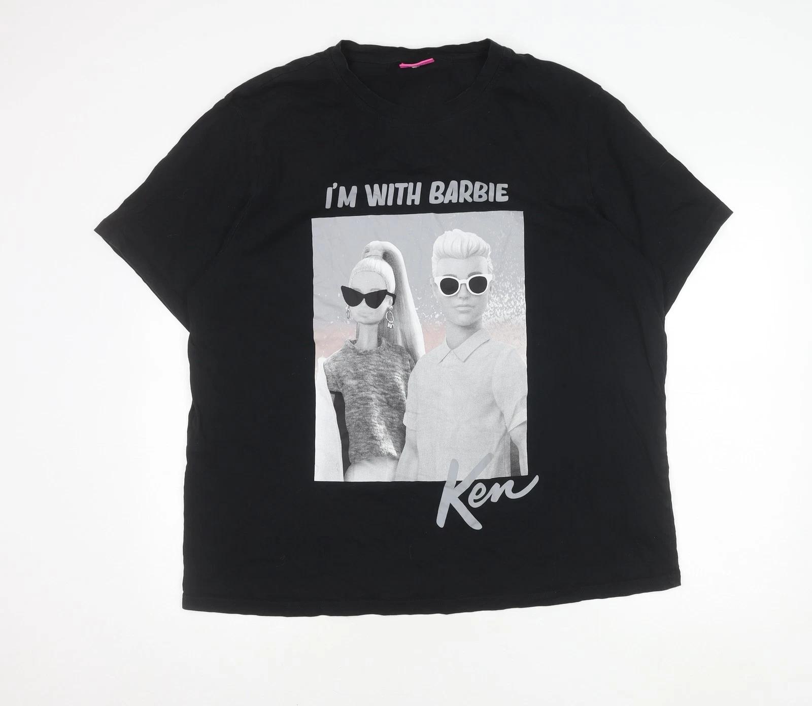 

Barbie Unisex Black 3XL Relaxed Fit T-Shirt 3XL