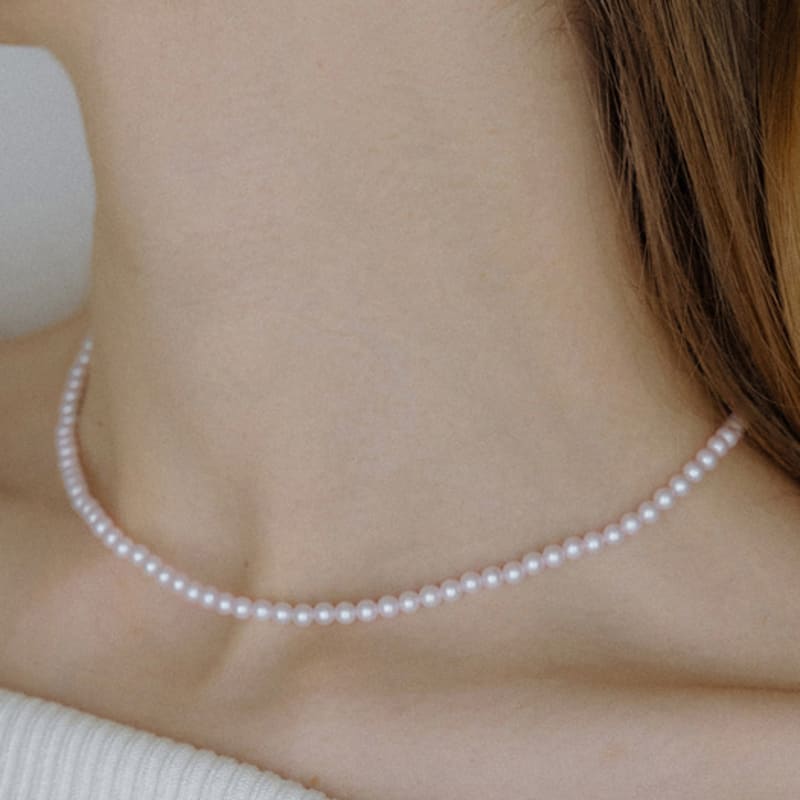 HAS HLD029 Crystal pearl bead necklace