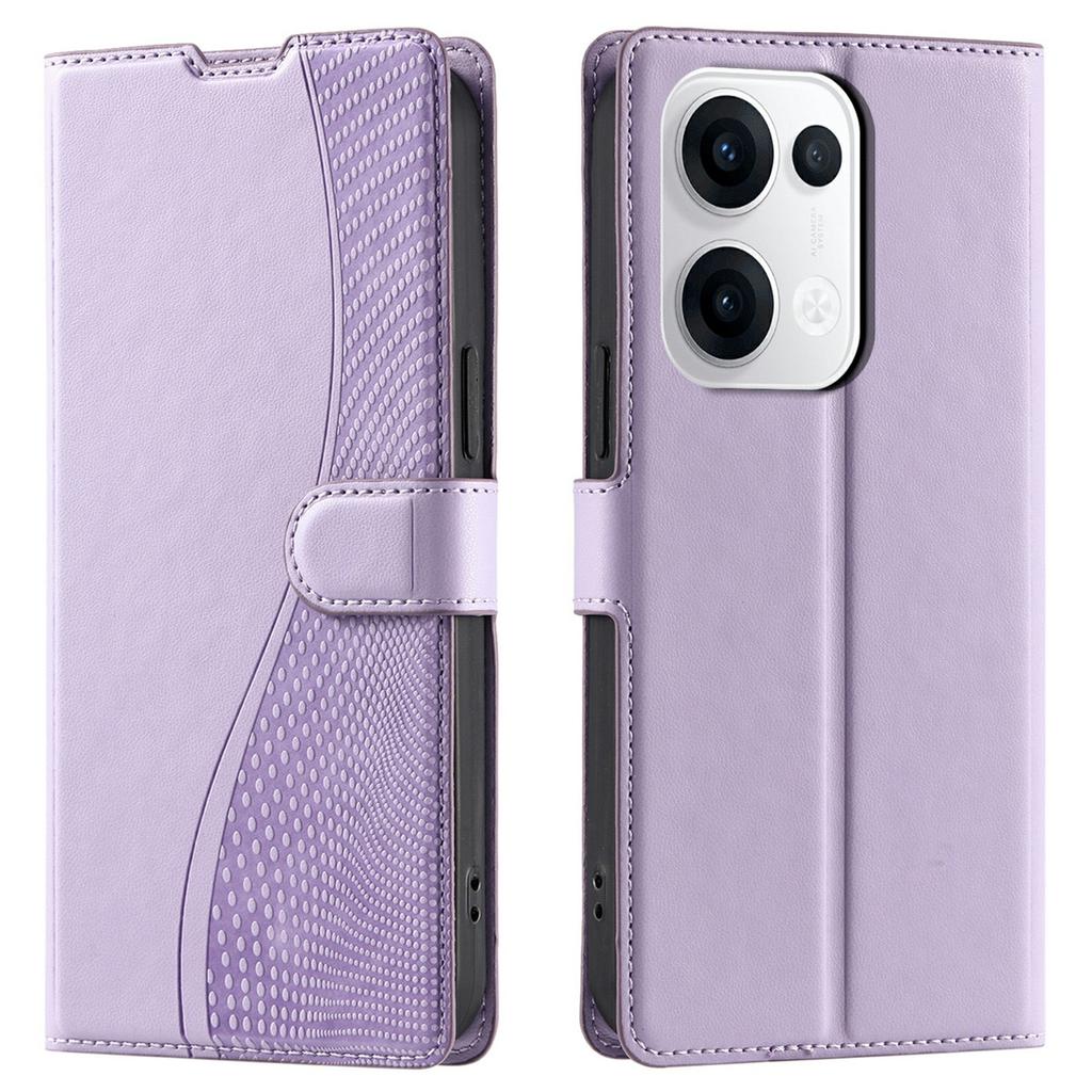 Dla Oppo Reno13 5G (Światowy) Etui z nadrukowanymi kropkami, z PU skóry, rozkładane etui na telefon z przegródką na karty, pasek