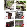 S.fields.inc Gutter Extension Hose, Rain Gutter, Stormwater Drain Pipe, Corrugated, Expandable, Downspout, Roof Drain Hose Tube (Black)