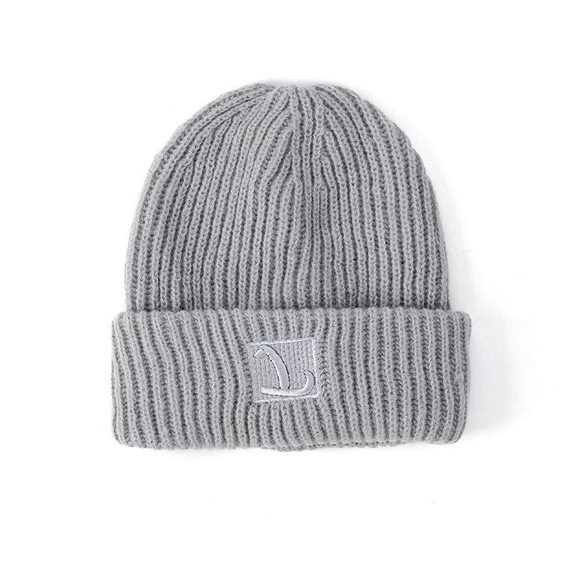 Big Head Circumference Coarse Yarn Hat for Women Autumn and Winter Loose Warm Pile Cold Hat Knitted Ear Protection Hat