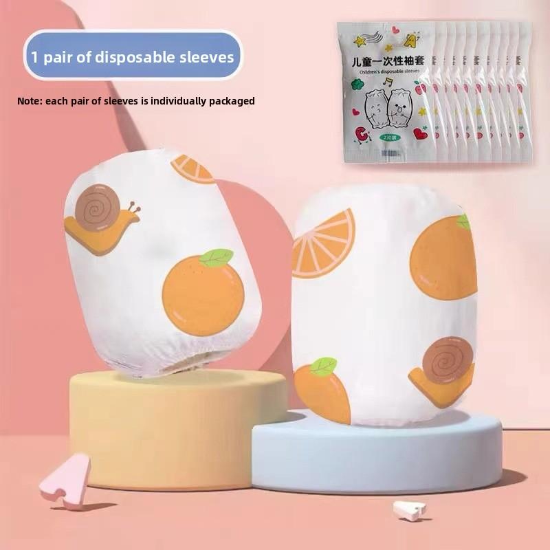 Manguitos Desechables Adorables para Niños, Impermeables, Resistentes al Aceite y a la Suciedad para Invierno, Sin Lavado