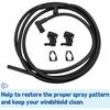 7C3Z-17K605-A Wiper Windshield Washer Hose Nozzle Kit Fit for 2008-2010 Ford F250 F350 F450 F550 Super Duty Replace 7C3Z-17603-A