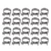 20PCS Hose Clamp Mini Stainless Steel Screw Hose Clip for Motor Vehicle Petrochemical Pharmaceutical