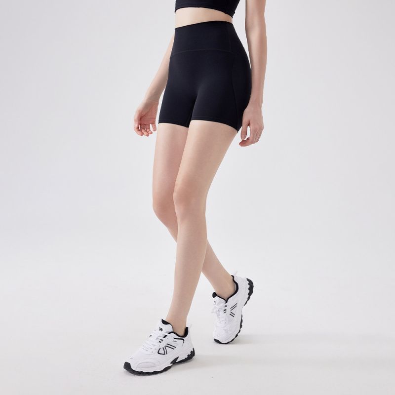 

Cross-Border Nude Feel Three Points High Elastic Tight Bum Lift Shorts Women s Yoga Workout Clothes Belly Contracting Exercise Running Training Pants Black XL