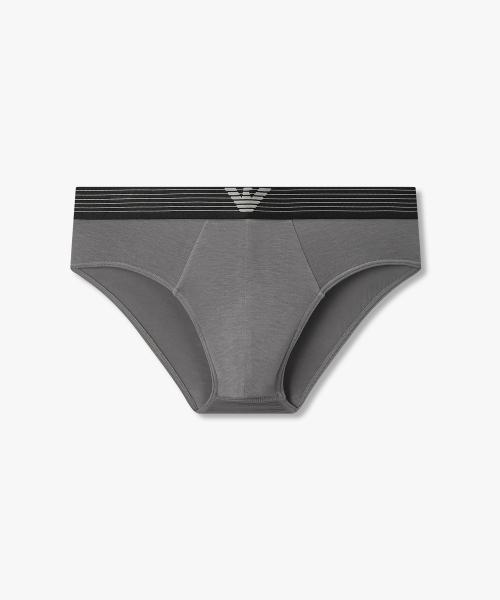 

[Emporio Armani Underwear] Мужские плавки в полоску 0816111042 [Доставка из Кореи] 100% Оригинал Dark Grey - S