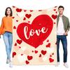 Valentine's Day Heart Blanket Soft Cozy Throw Warm Lightweight Love Gift for Couples Home Decor