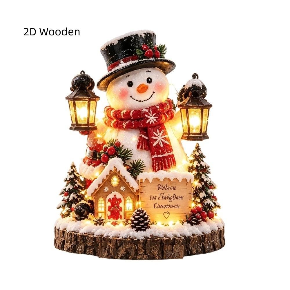 Snowman Christmas Santa Statue Tree Bird Christmas Ornaments Christmas Decorations  Christmas