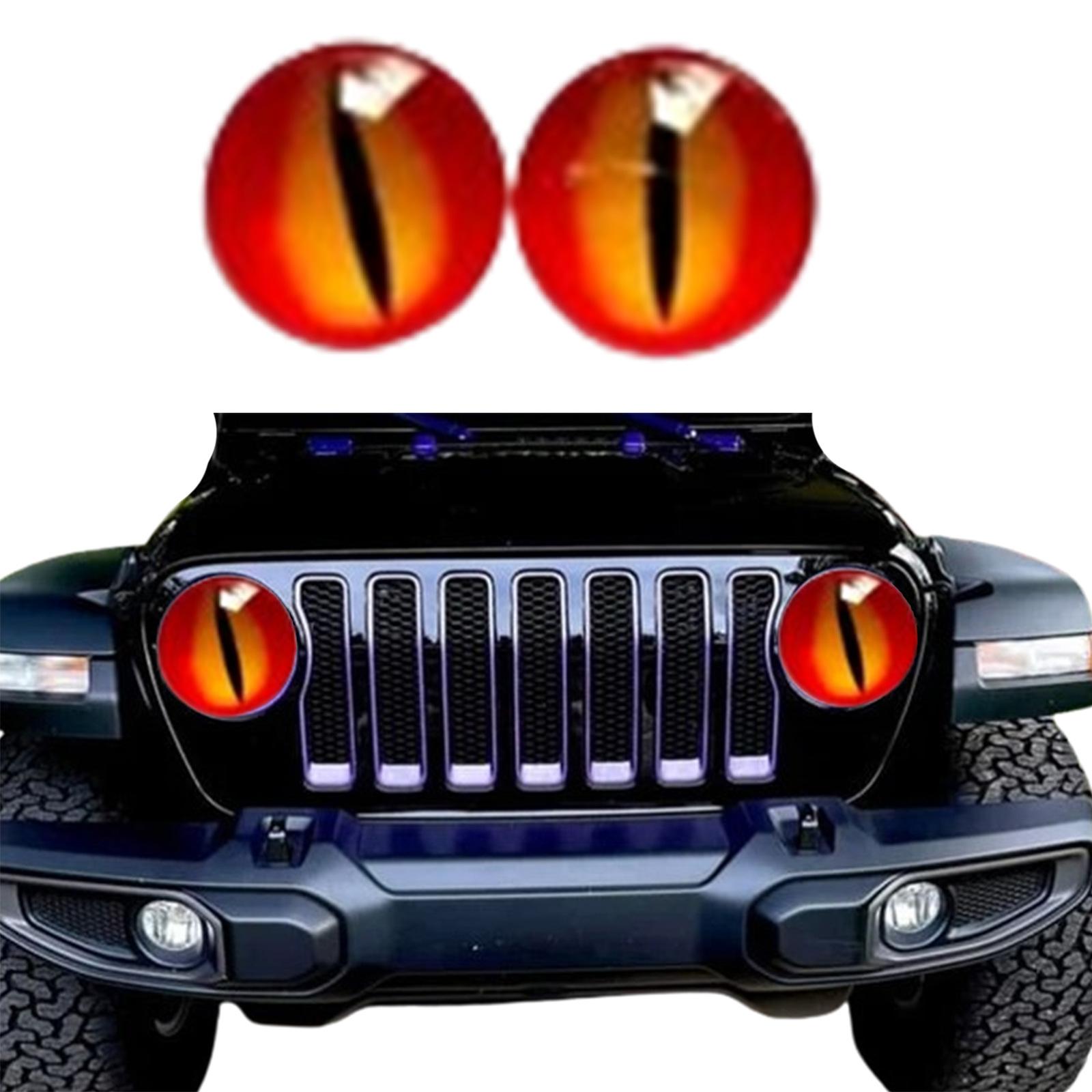 

Наклейки для фар Beast Eyes, наклейки з очима для фар Jeep, наклейка з круглими фарами, 3D стерео наклейка з очима, наклейка на фару, наклейка з круглим оком на фару