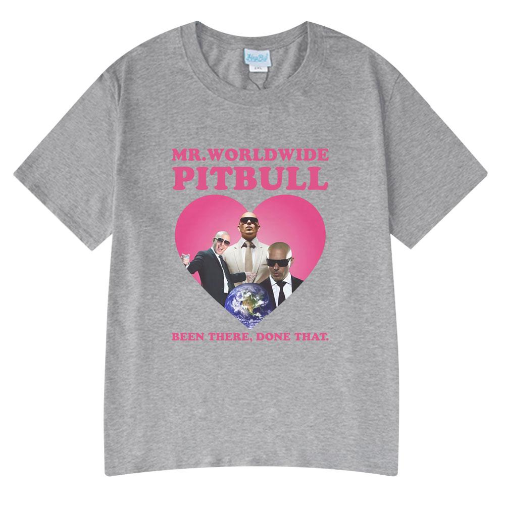 Rapper Pitbull Mr Worldwide Graphic Vintage Washed T Shirt Unisex Women Clothing Fashion Hip Hop Tshirts Summer Cotton Streetwear
