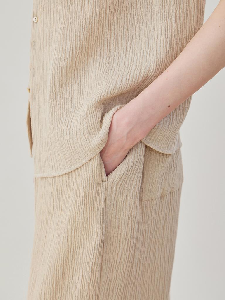 Moia Wrinkle Banding Pants (Beige)