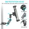 Supporto per Tablet in Alluminio Supporto con Clip per Telefono Rotazione a 360 Gradi Supporto da Scrivania per Casa Staffa Pieghevole per Tablet