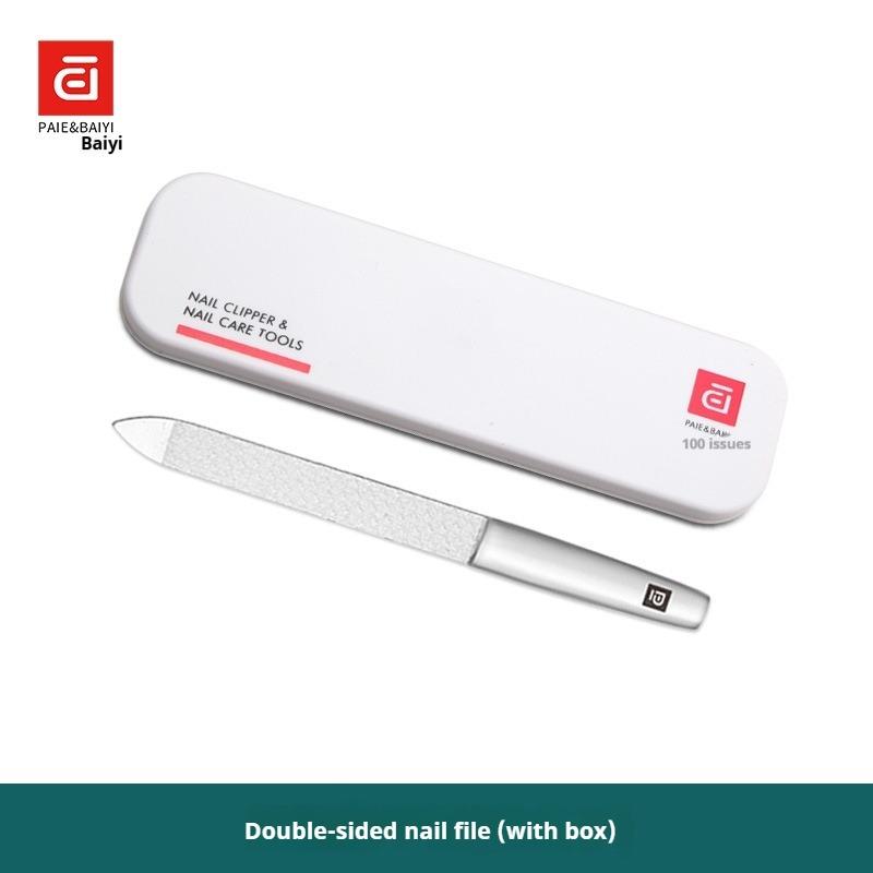 Heavy Duty Stainless Steel Nail File & Polisher - Reusable Nail Shaping Tool for Natural/Artificial Nails, Travel Friendly Gifts