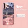 Pink Night Sea Floral Phone Case for Samsung Galaxy S26 S25 S24 S23 S22 FE Ultra Plus Fashion Phone Cases Carcasa Glass Fundas