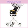 Versatile Baby Pushchair Easy Fold High View Four-wheel Stroller With Comfortable Seating