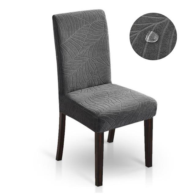 

1PC Jacquard Chair Cover Stretch Dining Chair Slipcover For Kitchen Hotel Wedding Banquet Office Anti Dirty 1PC темно-сірий