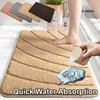 3D Bathroom Soft Plush Anti-skid Mat Super Absorbent Solid Color Rug for Toilet/Washroom Durable Easy To Clean Carpet Alfombra