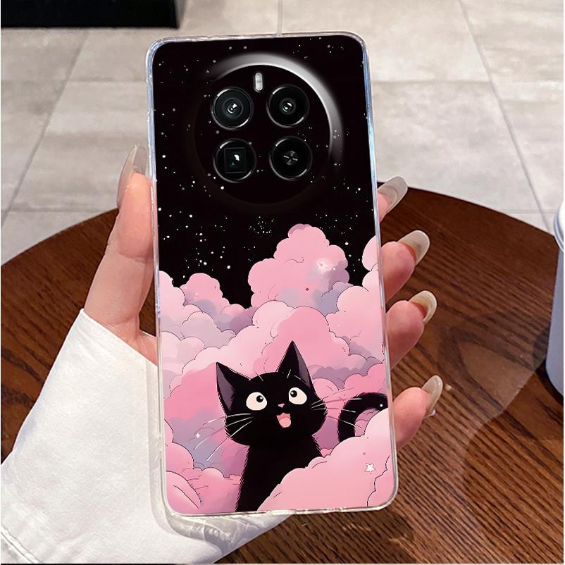 For Realme GT5 Pro Casing Clear Soft Silicone Love Heart Rabbit Cute Cartoon Back Cover for Realme GT 5 Pro 5G Phone Case Bumper