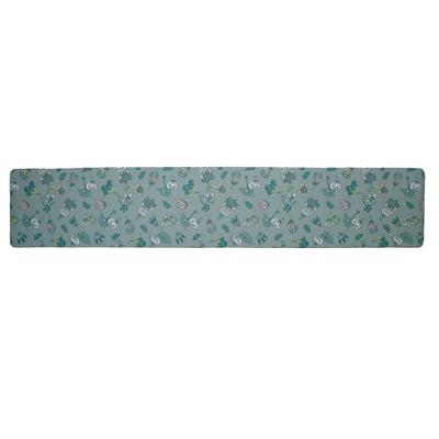 Marushin Kitchen Mat, Moomin Botanical Green/Little My, Wipeable, Water-Repellent, Non-Slip PVC, Approx. H45 X W240cm, 1455055300