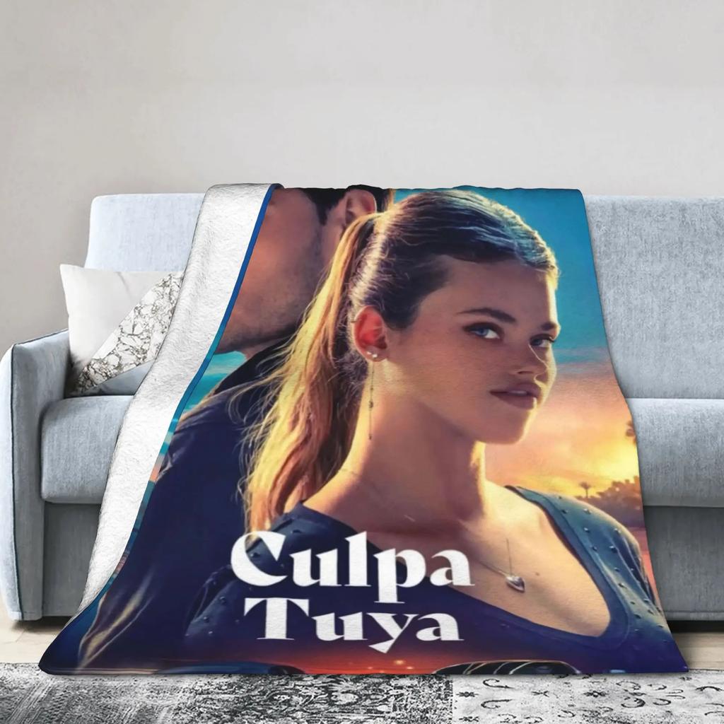 Hot Film Culpa Mia Blanket Warm Soft Funny Plush Throw Blanket for Students Outdoor Flannel Bedspread Bed Cover