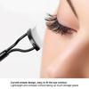Wimpernkamm Gebogenes Design Separate Abdeckung Edelstahlmaterial Schwarzer Gerader Griff Wimperntrenner für die Schönheitsplege