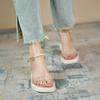 Pearl Women's Sandals Clear Wedges Heel Sexy Ladies Shoes 2025 Luxury Vip Footwear New Breathable Fashion On Offer Casual Shoe