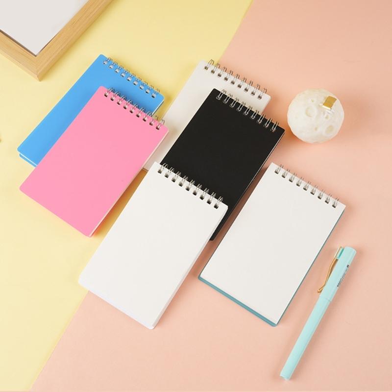 8Pcs Twin-Wire Binding Notepads 80 Sheet Unlined Pocket Notepads Wirebound Writing Pad Small Notebook for Writing