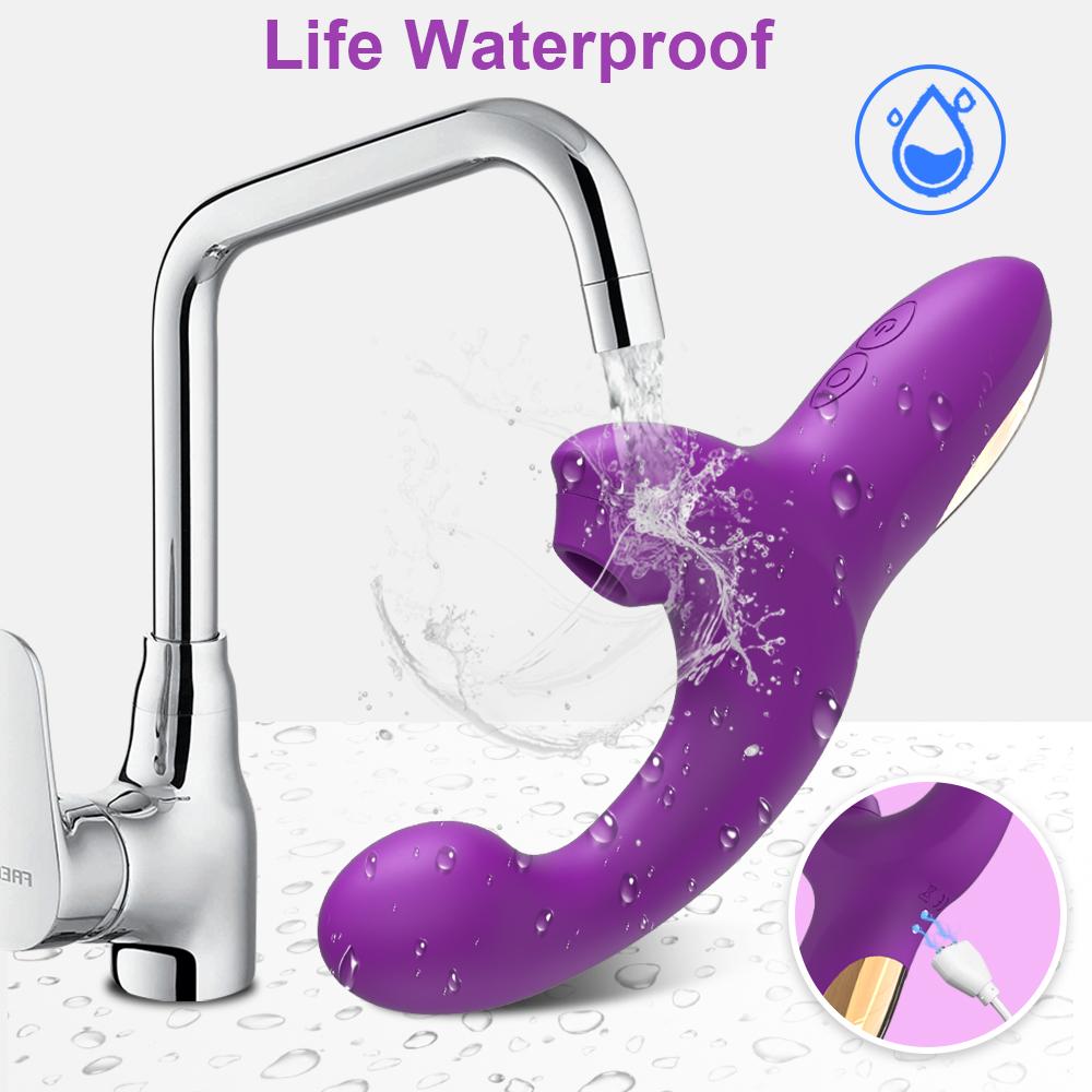 Mocny 20 prędkości Dildo Wibrator Kobiecy Łechtaczka Sucker Próżniowy Stymulator Łechtaczki Towary Dla Dorosłych Palec Wiggling Seks Zabawka dla Kobiet