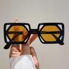 Retro Oversized Square Sunglasses Woman Man UV400 Unique Designer Gradient Sun Glasses Y2K Eyewear for Women & Men