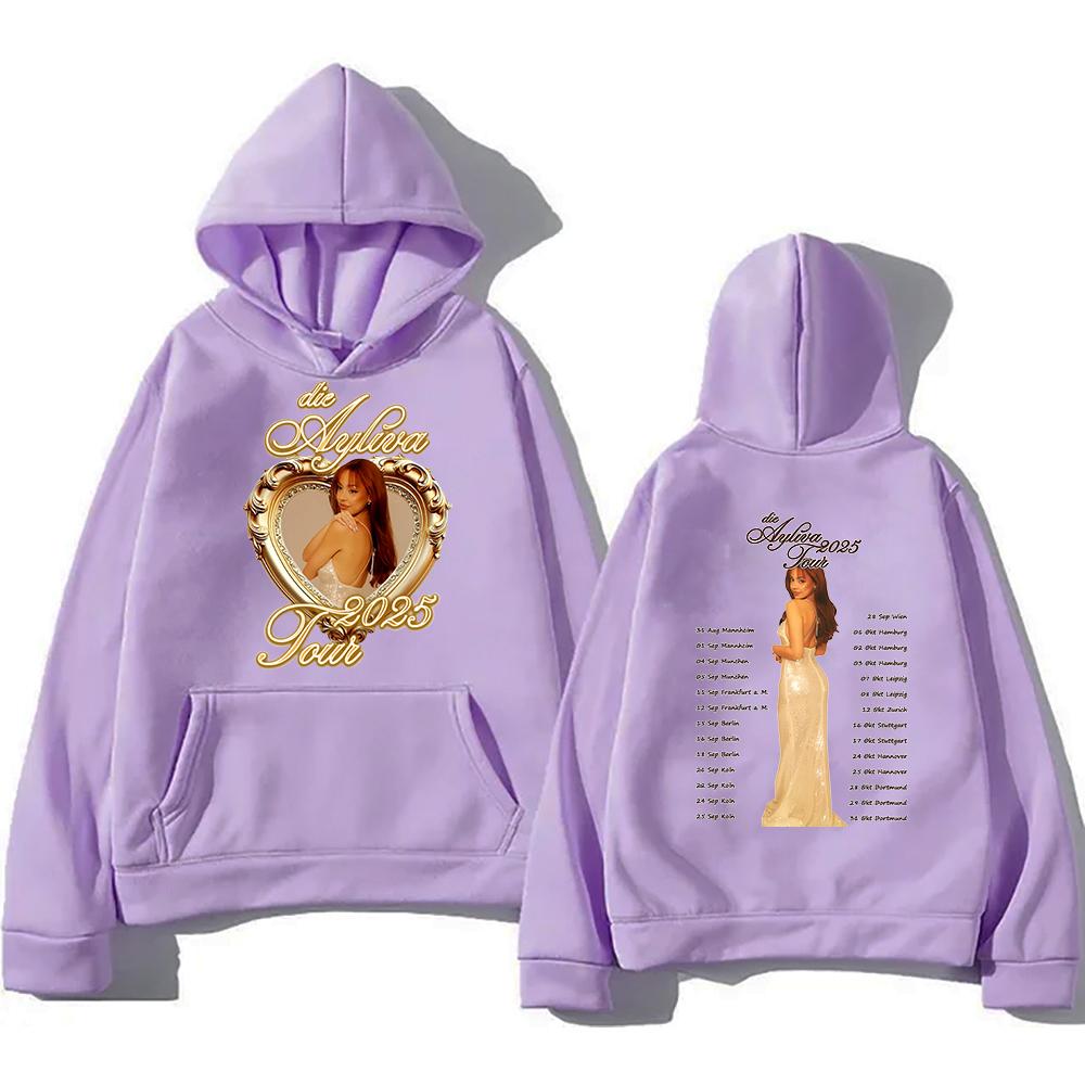 Die Ayliva Tour 2025 Hoodie Men/women Hoodies Harajuku Aesthetic Winter Clothes Fleece Pullover Sweatshirt for Fans Gifts
