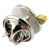 7bis [Q1407] - Handmade Silver-gold 'Saturn' Pin Brooch - 18x12 Mm