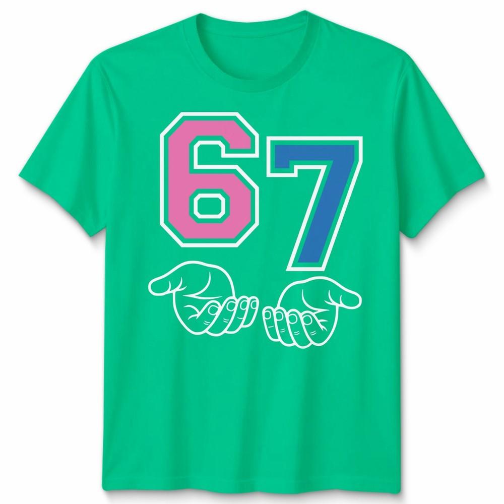 Six Seven Unisex T Shirt 67 Meme Hands Funny 6 7 Kids Teen Graphic Tee S