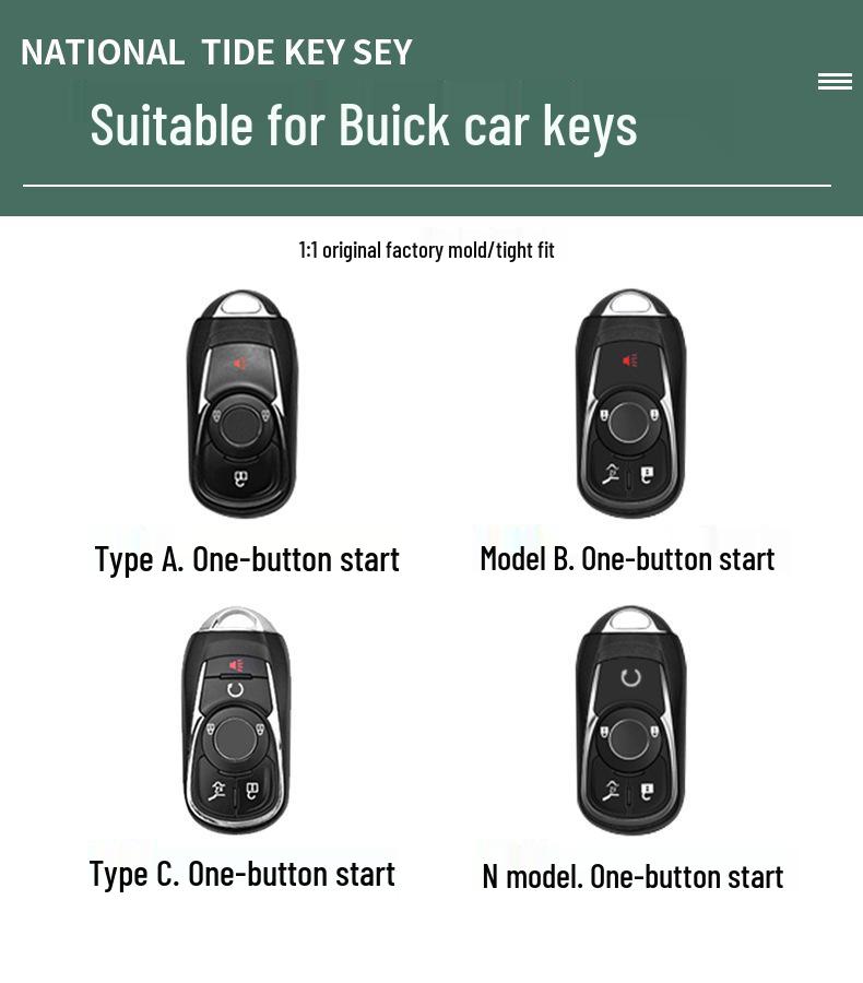 High-End Schlüsseletui für Buick: Regal, LaCrosse, Envision, Enclave, Encore GX/L6/L8