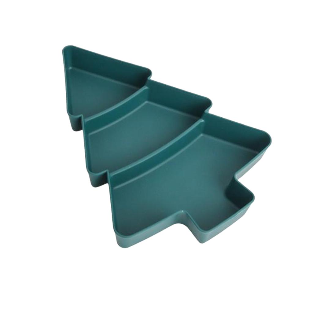 Christmas Tree Shaped Candy Snacks Tray Melon Forseeds Nut Bowl Durable Plastic Household Snack Tray