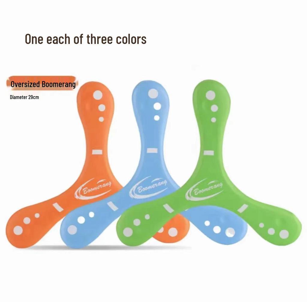 Kids' EVA Foam Hand-thrown Boomerang: Soft 3-Blade Frisbee Toy for Outdoor Play, Ages 6+