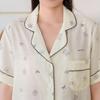 2026 Women's Luxury Double-Layer Cotton Linen Pajamas, Short Sleeve, Long Pants, Versatile for Home or Outdoor Wear, Sweet & High-End.