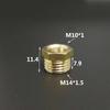 1/4" 1/2" BSP M10/14/16/20 Brass Reducer Bushing Pipe Fitting Coupler Connector Adapter For Pressure Gauge