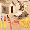 DIY Cardboard Tools Set For Kids Professional Cardboard Splicing Screw Tool Set With Cutter&Tool Box For Familv&Team Activitie