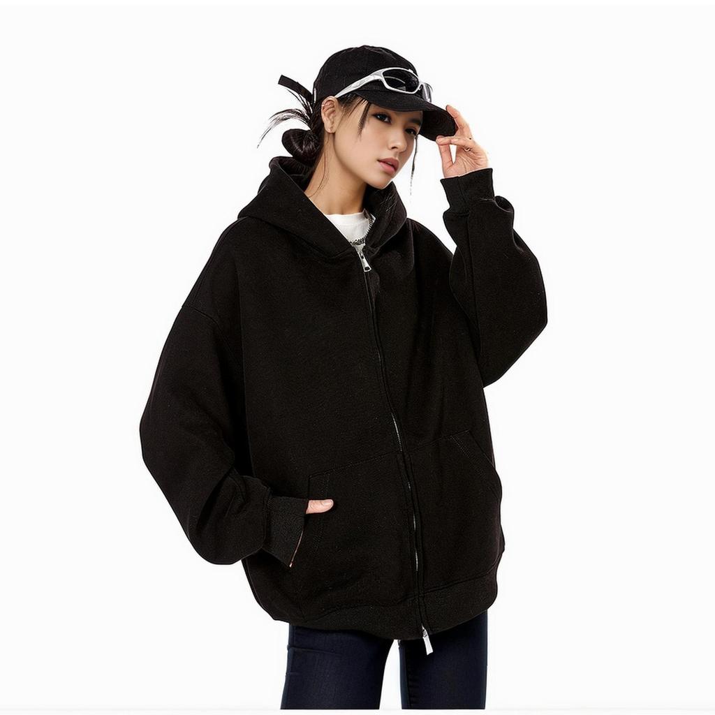 Trendy 2025 Classic Heavyweight Versatile Zip-Up Hoodie for Couples