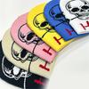 Knit Skull&Rose Beanie Hat for Students Adult Windproof Foldable Winter Hat Handmade Halloween Keep Warm Cycling Hat