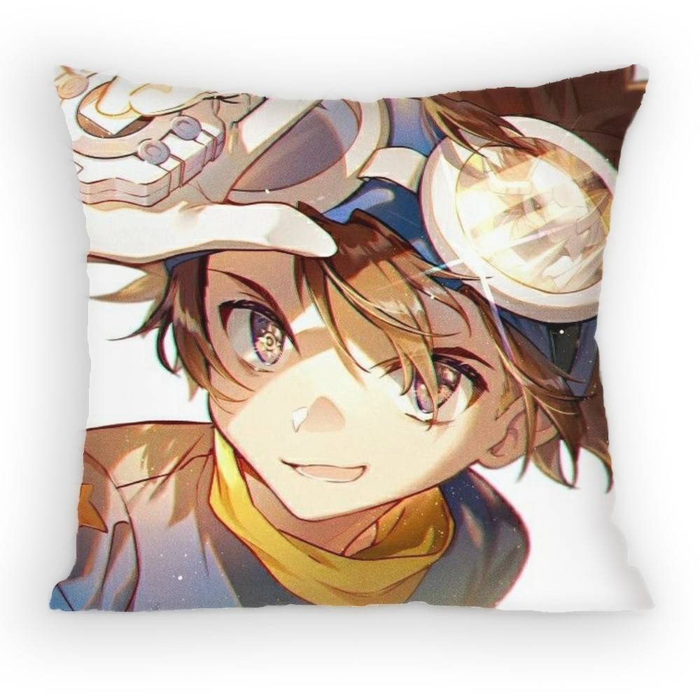 

Digimon Yagami Taichi Pillow Case Sofa Living Room Bedroom Headboard Backrest Cushion Square Cushion Nap Time 30x30 cm