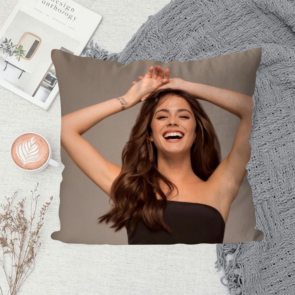 1PC Singer Martina Stoessel TINI Pillow Case Sofa Decorative Home Double-sided Printing Short Plush Cute Cushion Cover