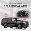 1:24 Cadillac Escalade SUV Alloy Model Car Toy Diecast Metal Casting Pull Back Sound and Light Car Toys For Collection Vehicle