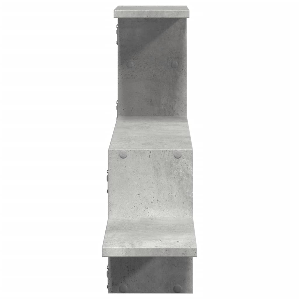 Wall Shelf Concrete Gray 104x15x49 cm Engineered Wood