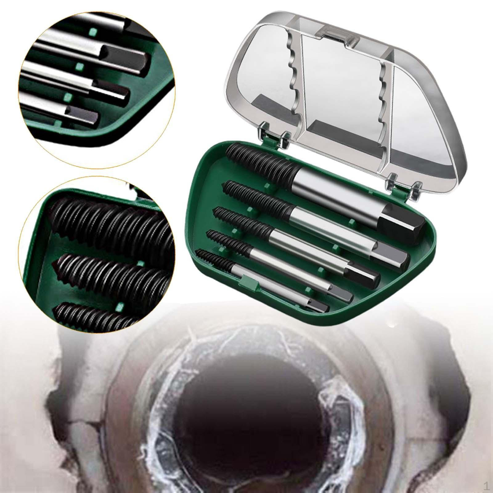 

1 Screw Extractor Bolt Extraction Kit Nut Removal Tool Carbon Steel Suitable for Home 5pcs 3 to 10.5 mm