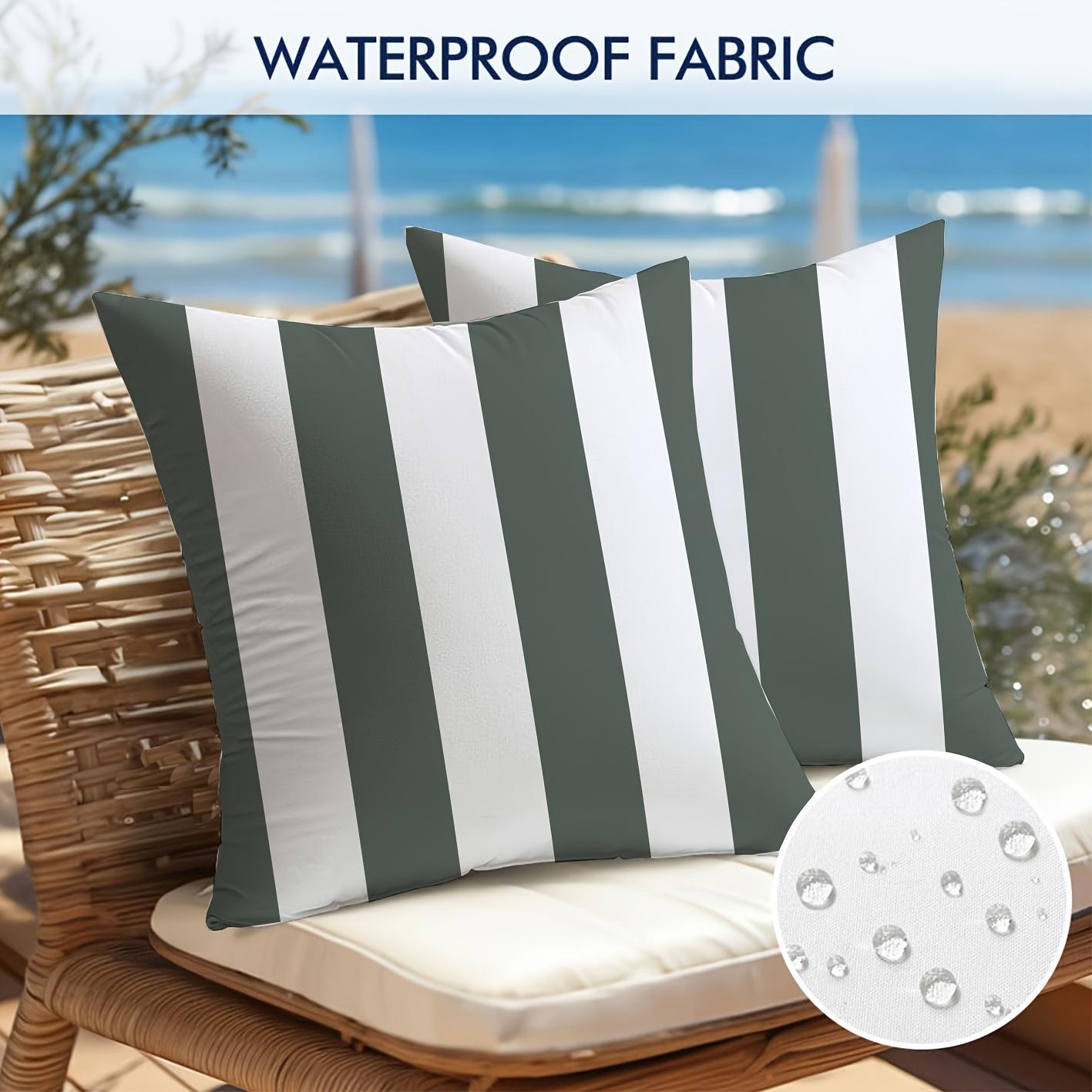 

Waterproof Wave Width Bar Cushion Cover 30x50/45x45cm Island Holiday Lifestyle Outdoor Garden Chair Pillow Case Home Decoration 45x45cm
